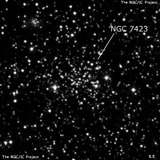 NGC 7423 - рассеянное скопление звёзд. Описание NGC 7423:, Рассеянное скопление в созвездии Цефей