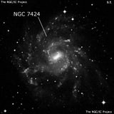 NGC 7424 - спиральная галактика с баром. Описание NGC 7424:, Галактика в созвездии Журавль