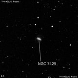 NGC 7425 - спиральная галактика с баром. Описание NGC 7425:, Галактика в созвездии Водолей