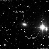NGC 7426 - эллиптическая галактика. Описание NGC 7426:, Галактика в созвездии Ящерица