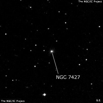 NGC 7427 - линзовидная галактика. Описание NGC 7427:, Галактика в созвездии Пегас