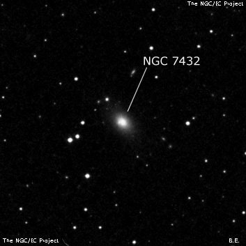 NGC 7432 - эллиптическая галактика. Описание NGC 7432:, Галактика в созвездии Пегас