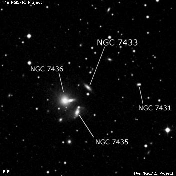 NGC 7433 - галактика. Описание NGC 7433:, Галактика в созвездии Пегас