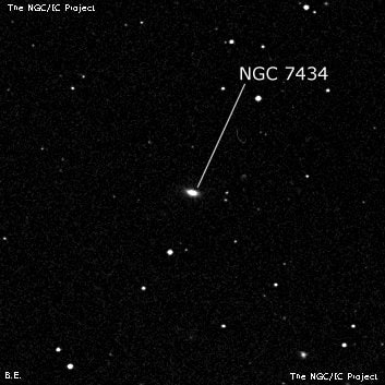 NGC 7434 - галактика. Описание NGC 7434:, Галактика в созвездии Рыбы