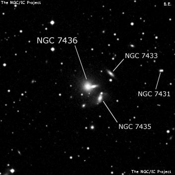 NGC 7436 - эллиптическая галактика. Описание NGC 7436:, Галактика в созвездии Пегас