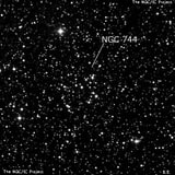NGC 744 - рассеянное скопление звёзд. Описание NGC 744:, Рассеянное скопление в созвездии Персей