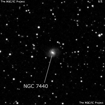 NGC 7440 - спиральная галактика с баром. Описание NGC 7440:, Галактика в созвездии Андромеда