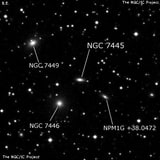 NGC 7445 - галактика. Описание NGC 7445:, Галактика в созвездии Андромеда