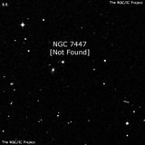 NGC 7447 - по указанным Генри Дрейером координатам, объект повторно не найден; . Описание NGC 7447:, Объект глубокого космоса в созвездии Водолей