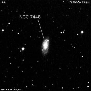 NGC 7448 - галактика. Описание NGC 7448:, Галактика в созвездии Пегас