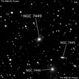 NGC 7449 - эллиптическая галактика. Описание NGC 7449:, Галактика в созвездии Андромеда
