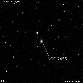 NGC 7455 - спиральная галактика. Описание NGC 7455:, Галактика в созвездии Рыбы