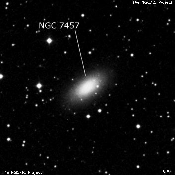 NGC 7457 - галактика. Описание NGC 7457:, Галактика в созвездии Пегас