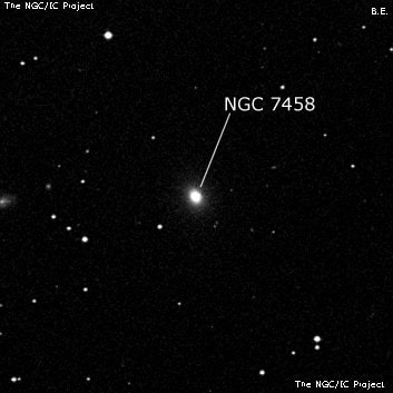 NGC 7458 - эллиптическая галактика. Описание NGC 7458:, Галактика в созвездии Рыбы