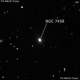 NGC 7458 - эллиптическая галактика. Описание NGC 7458:, Галактика в созвездии Рыбы
