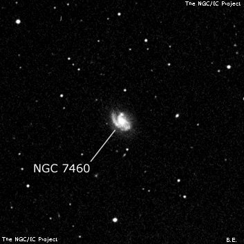 NGC 7460 - галактика. Описание NGC 7460:, Галактика в созвездии Рыбы
