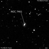 NGC 7461 - спиральная галактика с баром. Описание NGC 7461:, Галактика в созвездии Пегас