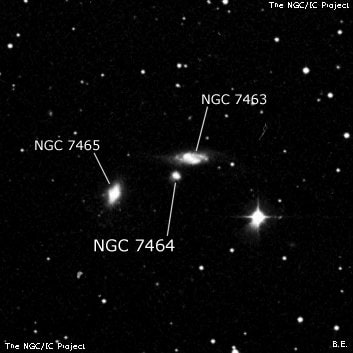 NGC 7464 - эллиптическая галактика. Описание NGC 7464:, Галактика в созвездии Пегас