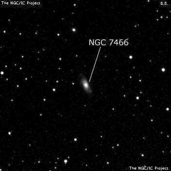 NGC 7466 - спиральная галактика. Описание NGC 7466:, Галактика в созвездии Пегас