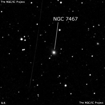 NGC 7467 - галактика. Описание NGC 7467:, Галактика в созвездии Пегас