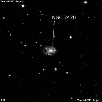 NGC 7470 - галактика. Описание NGC 7470:, Галактика в созвездии Журавль