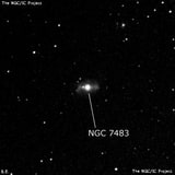 NGC 7483 - спиральная галактика с баром. Описание NGC 7483:, Галактика в созвездии Рыбы