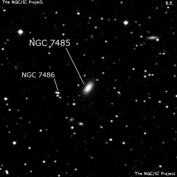 NGC 7485 - линзовидная галактика. Описание NGC 7485:, Галактика в созвездии Пегас