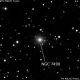 NGC 7490 - галактика. Описание NGC 7490:, Галактика в созвездии Пегас