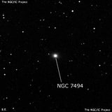 NGC 7494 - эллиптическая галактика. Описание NGC 7494:, Галактика в созвездии Водолей