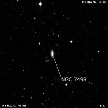 NGC 7498 - галактика. Описание NGC 7498:, Галактика в созвездии Водолей