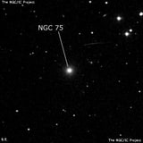 NGC 75 - линзовидная галактика. Описание NGC 75:, Галактика в созвездии Рыбы