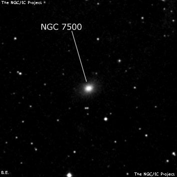 NGC 7500 - линзовидная галактика. Описание NGC 7500:, Галактика в созвездии Пегас