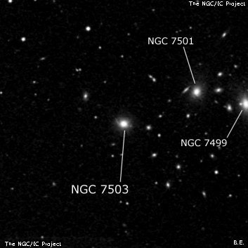 NGC 7503 - эллиптическая галактика. Описание NGC 7503:, Галактика в созвездии Рыбы