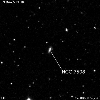 NGC 7508 - спиральная галактика. Описание NGC 7508:, Галактика в созвездии Пегас