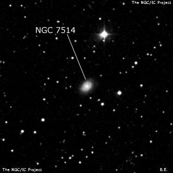 NGC 7514 - галактика. Описание NGC 7514:, Галактика в созвездии Пегас