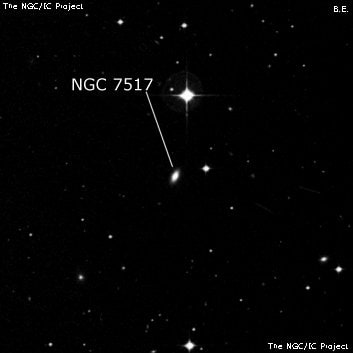 NGC 7517 - эллиптическая галактика. Описание NGC 7517:, Галактика в созвездии Рыбы