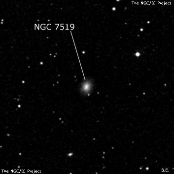 NGC 7519 - спиральная галактика. Описание NGC 7519:, Галактика в созвездии Пегас