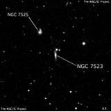NGC 7523 - спиральная галактика. Описание NGC 7523:, Галактика в созвездии Пегас