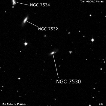 NGC 7530 - линзовидная галактика. Описание NGC 7530:, Галактика в созвездии Рыбы