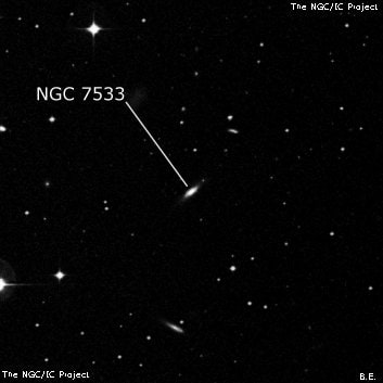 NGC 7533 - линзовидная галактика. Описание NGC 7533:, Галактика в созвездии Рыбы