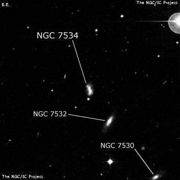 NGC 7534 - галактика неправильной формы. Описание NGC 7534:, Галактика в созвездии Рыбы