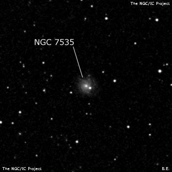 NGC 7535 - галактика. Описание NGC 7535:, Галактика в созвездии Пегас