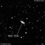 NGC 7536 - спиральная галактика с баром. Описание NGC 7536:, Галактика в созвездии Пегас