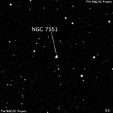 NGC 7551 - спиральная галактика. Описание NGC 7551:, Галактика в созвездии Пегас