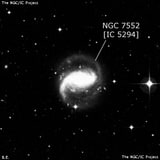 NGC 7552 - спиральная галактика с баром. Описание NGC 7552:, Галактика в созвездии Журавль