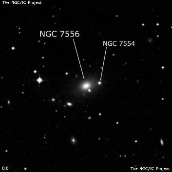 NGC 7556 - галактика. Описание NGC 7556:, Галактика в созвездии Рыбы