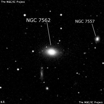 NGC 7562 - эллиптическая галактика. Описание NGC 7562:, Галактика в созвездии Рыбы