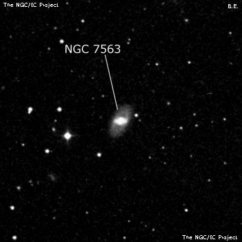 NGC 7563 - спиральная галактика с баром. Описание NGC 7563:, Галактика в созвездии Пегас