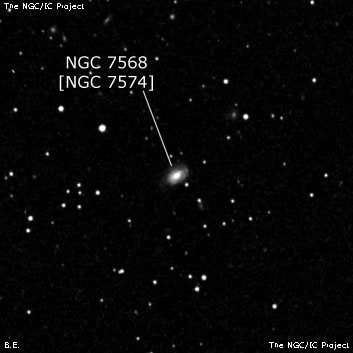 NGC 7568 - галактика. Описание NGC 7568:, Объект глубокого космоса в созвездии Пегас