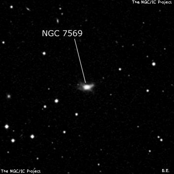 NGC 7569 - галактика. Описание NGC 7569:, Галактика в созвездии Пегас